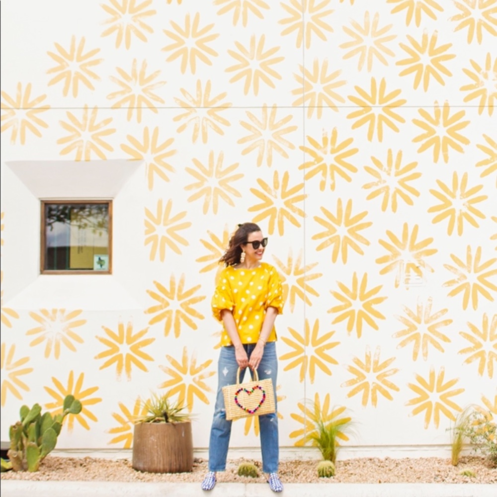 LOFT Yellow Polka Dot Blouse - Picture 3 of 8